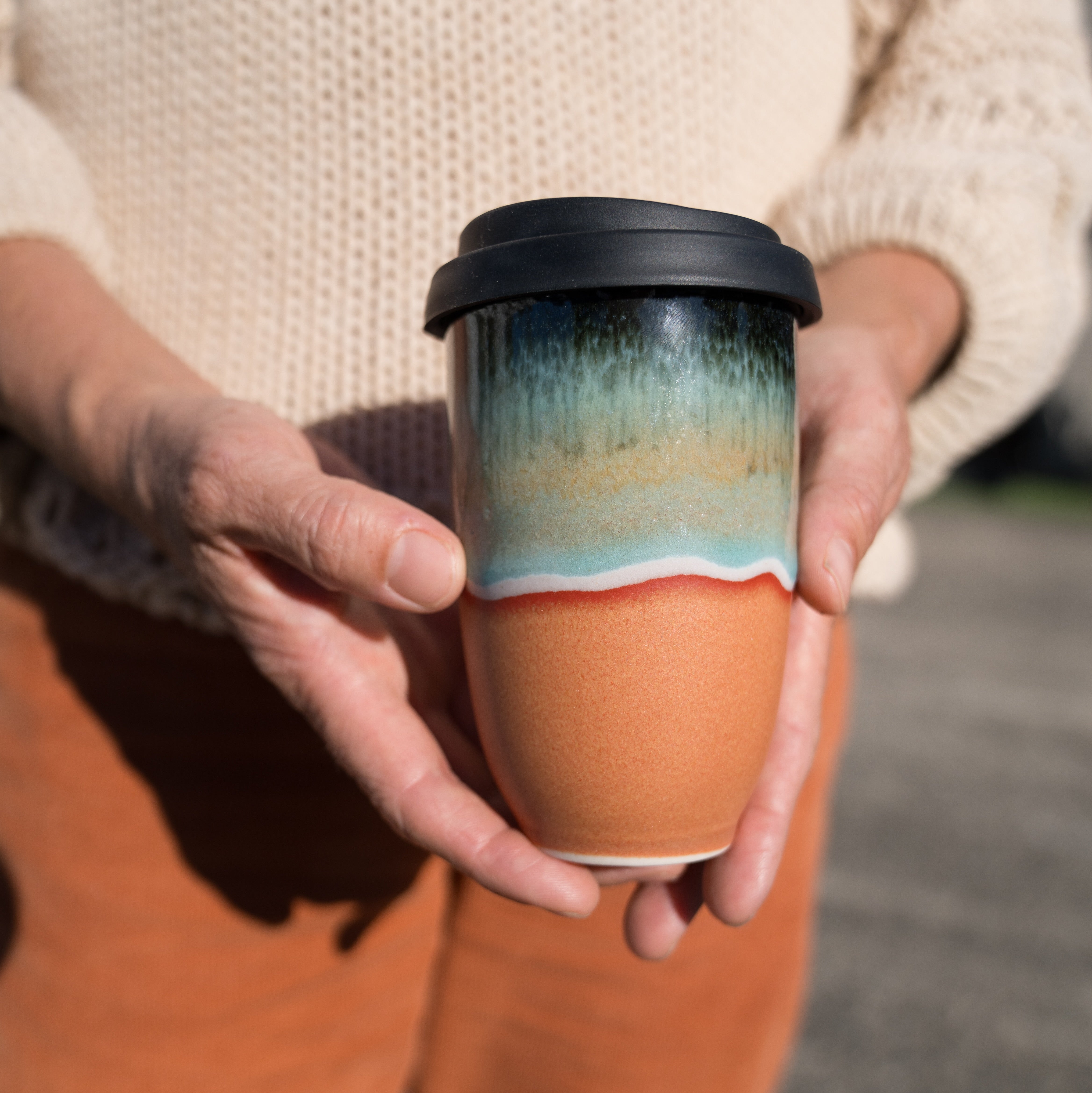 Midnight On Mars Ceramic Travel Cup