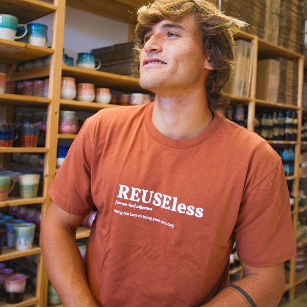 Clay Cotton Tshirt with Sustainability quote