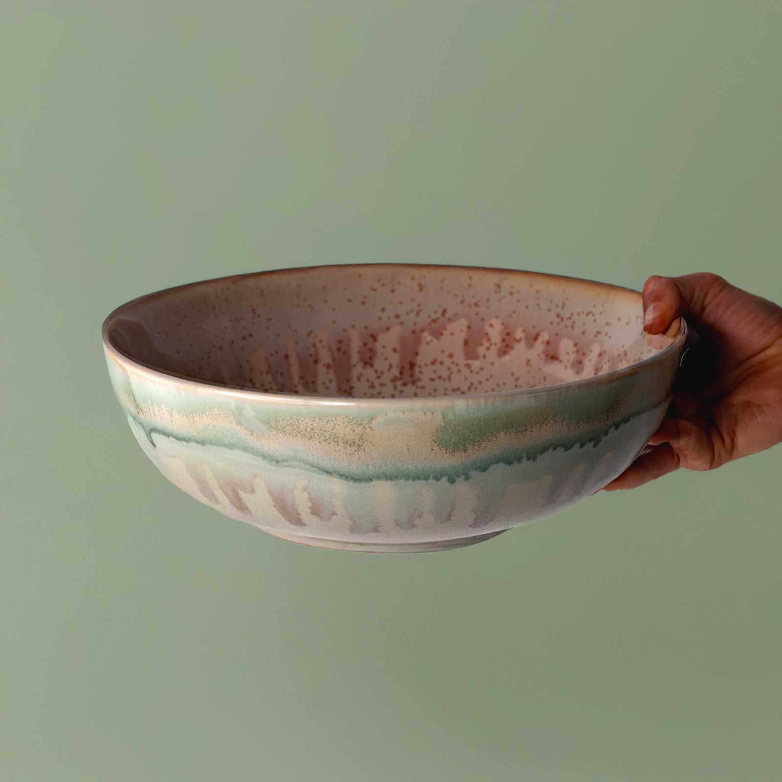 Potter For The Planet Salad Bowl Rainforest Jasper