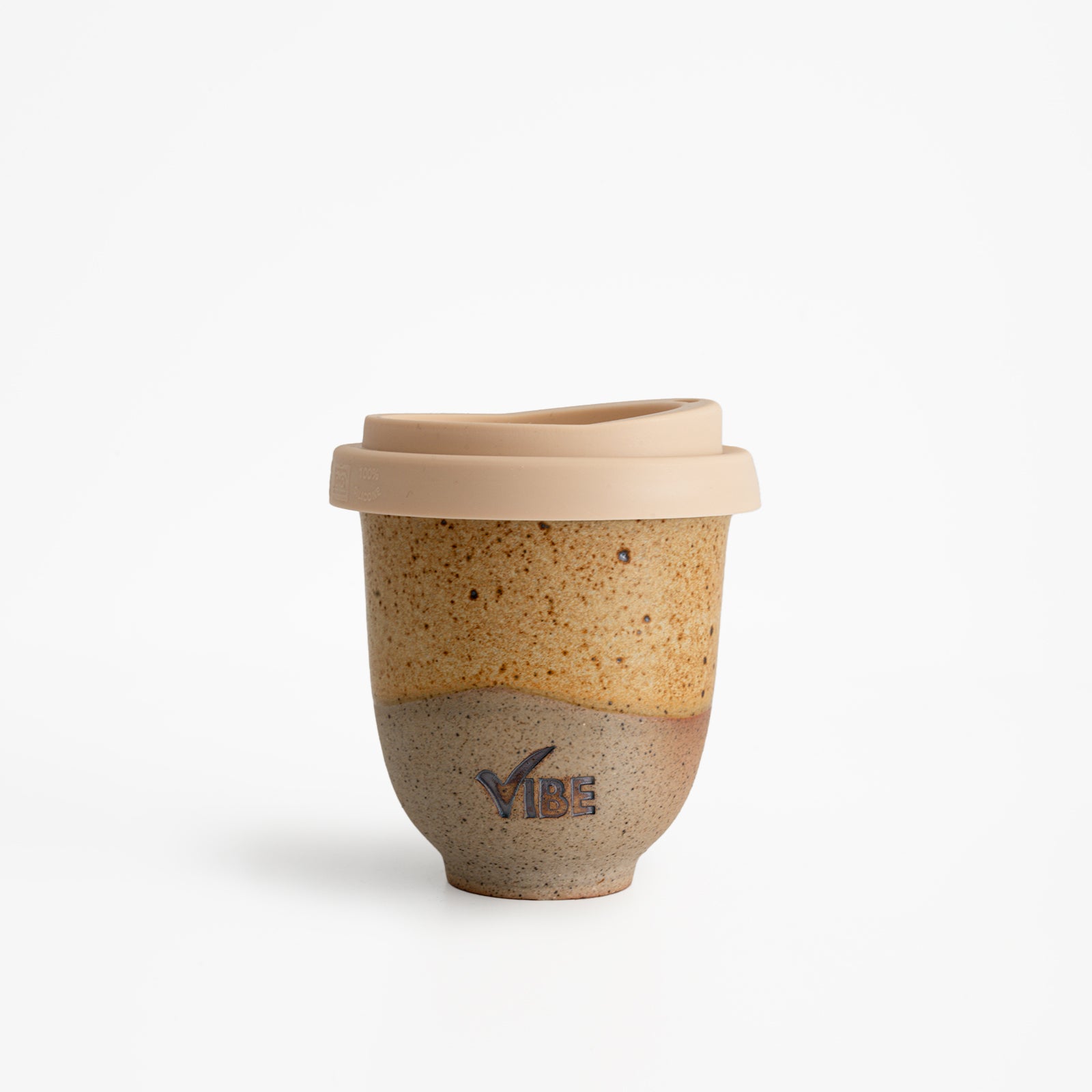Beige and sandy cup