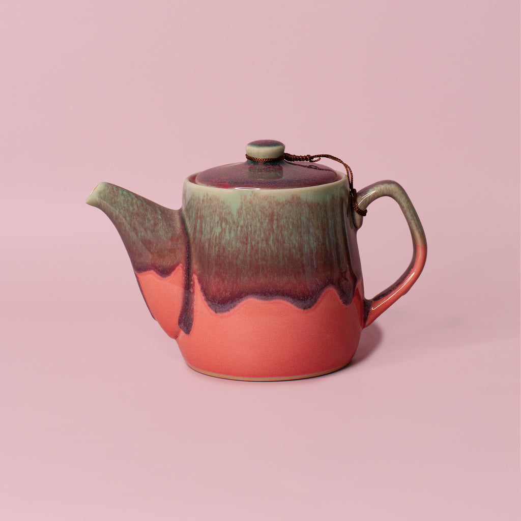Pottery For The Planet Hansel Teapot Pink Flaingo