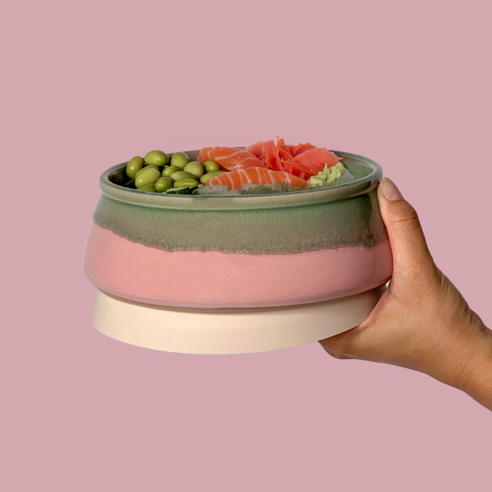 Pink Flamingo Ceramic Travel Bowl