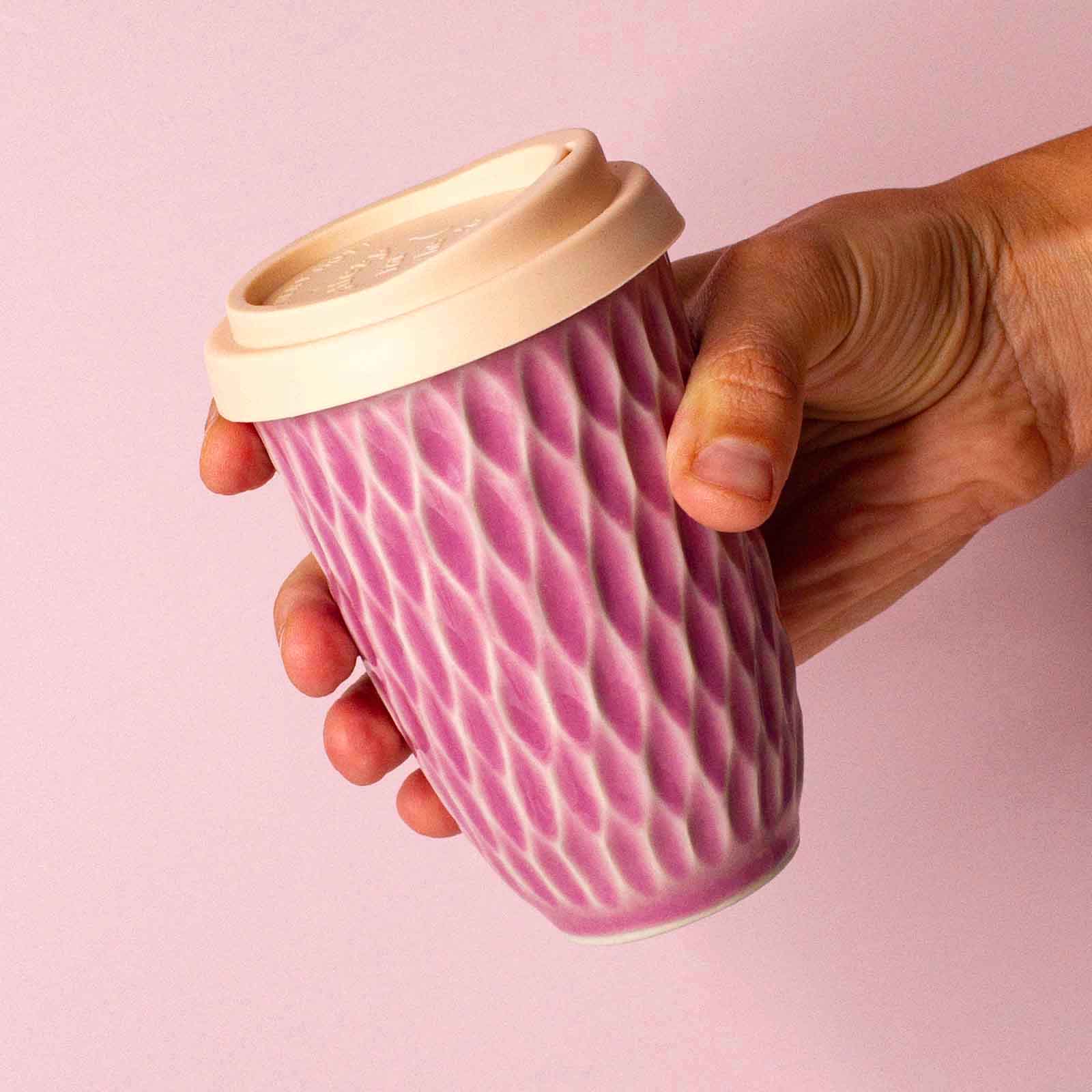 Lavender Ceramic Travel Cup