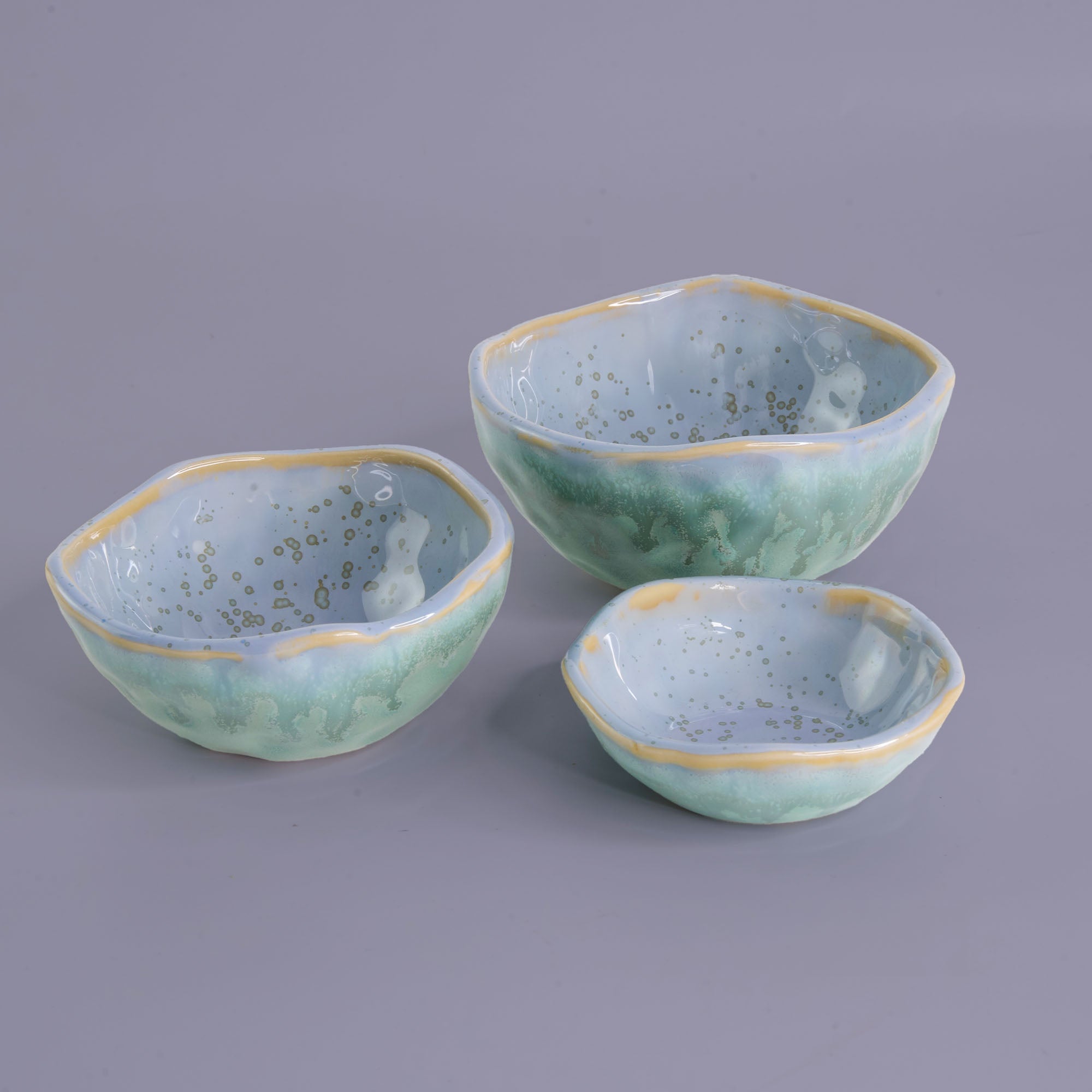 Nesting Bowl set in Ocean Jasper