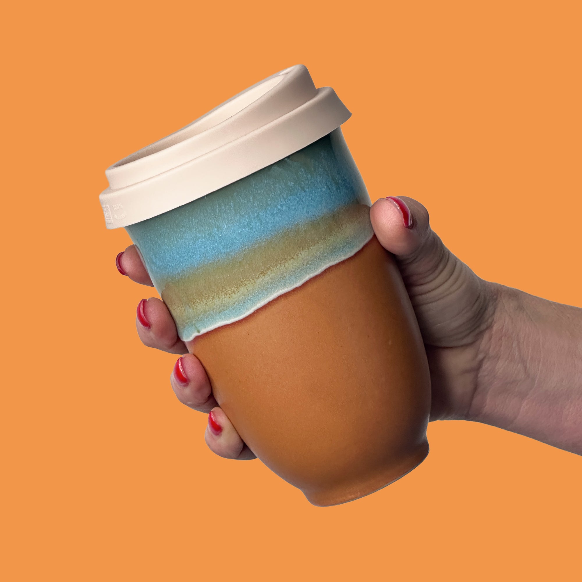Coral Dreaming Ceramic Travel Cup