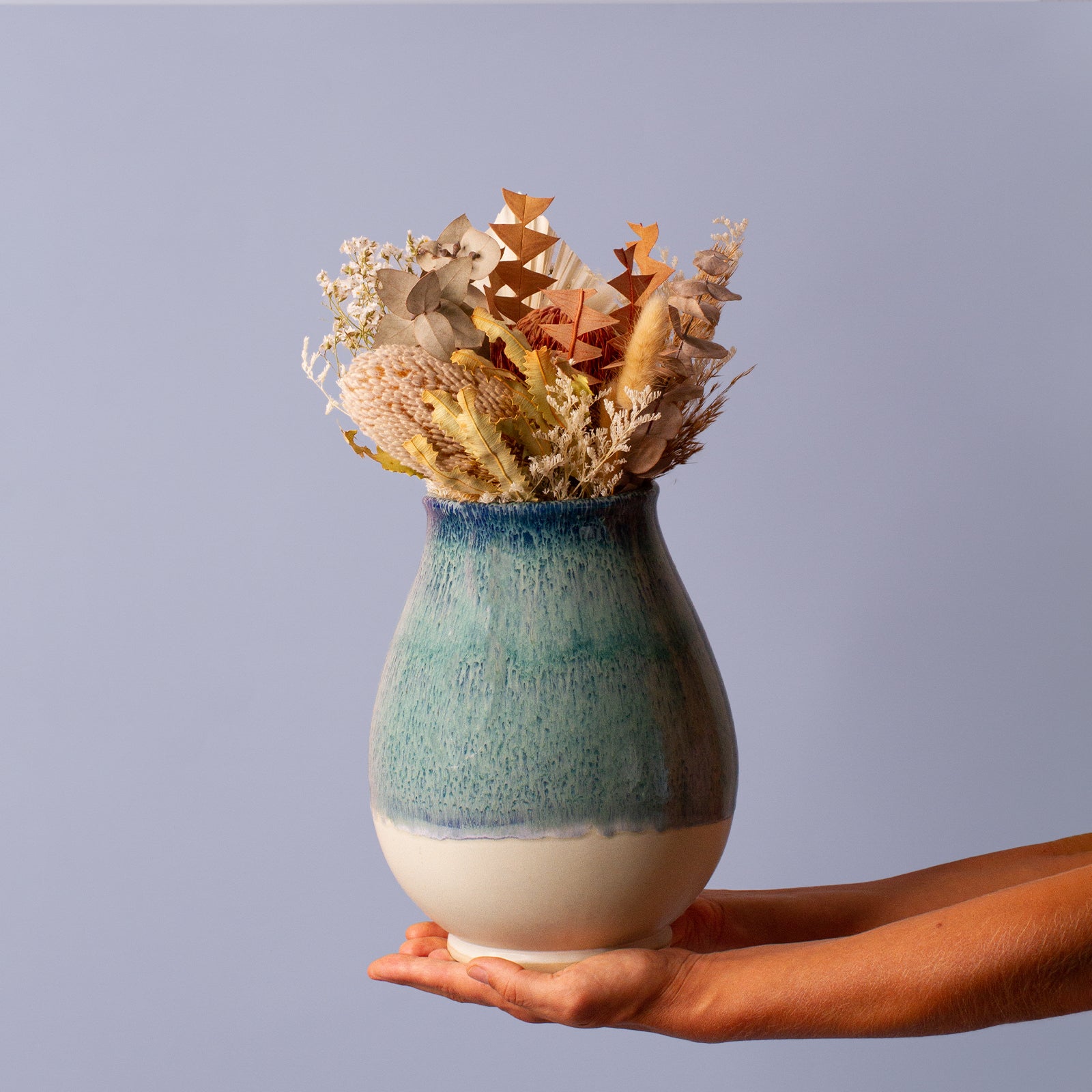 Large Blue and White Ceramic Vase