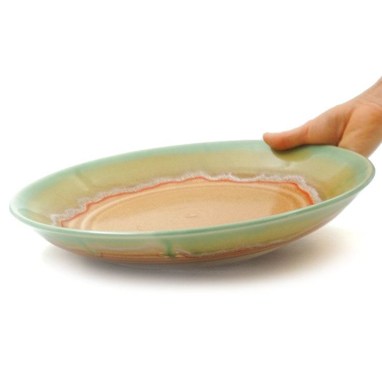 Pottery For The Planet Serving Plate Coral Dreaming With Hand