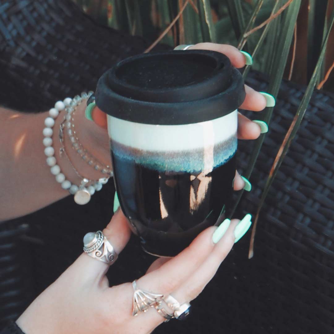 Sexy Lime Travel Cup Being Held in Girls Hands