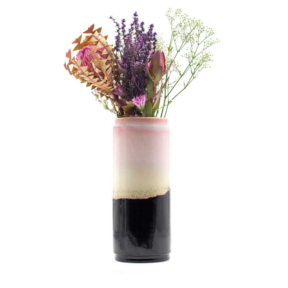 Pink and Brown Ceramic Vase