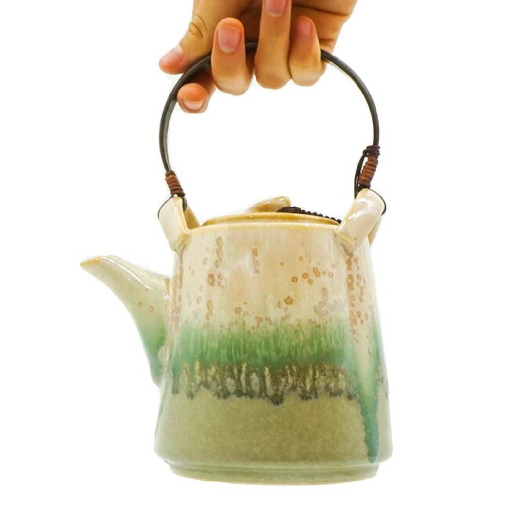 Pottery For The Planet Ceramic Teapot Mad Hatter Rainforest Jasper