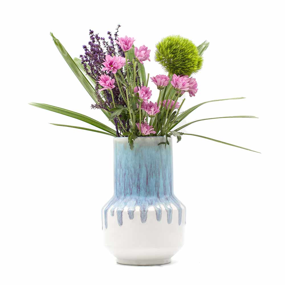 Blue and Purple Ceramic Vases