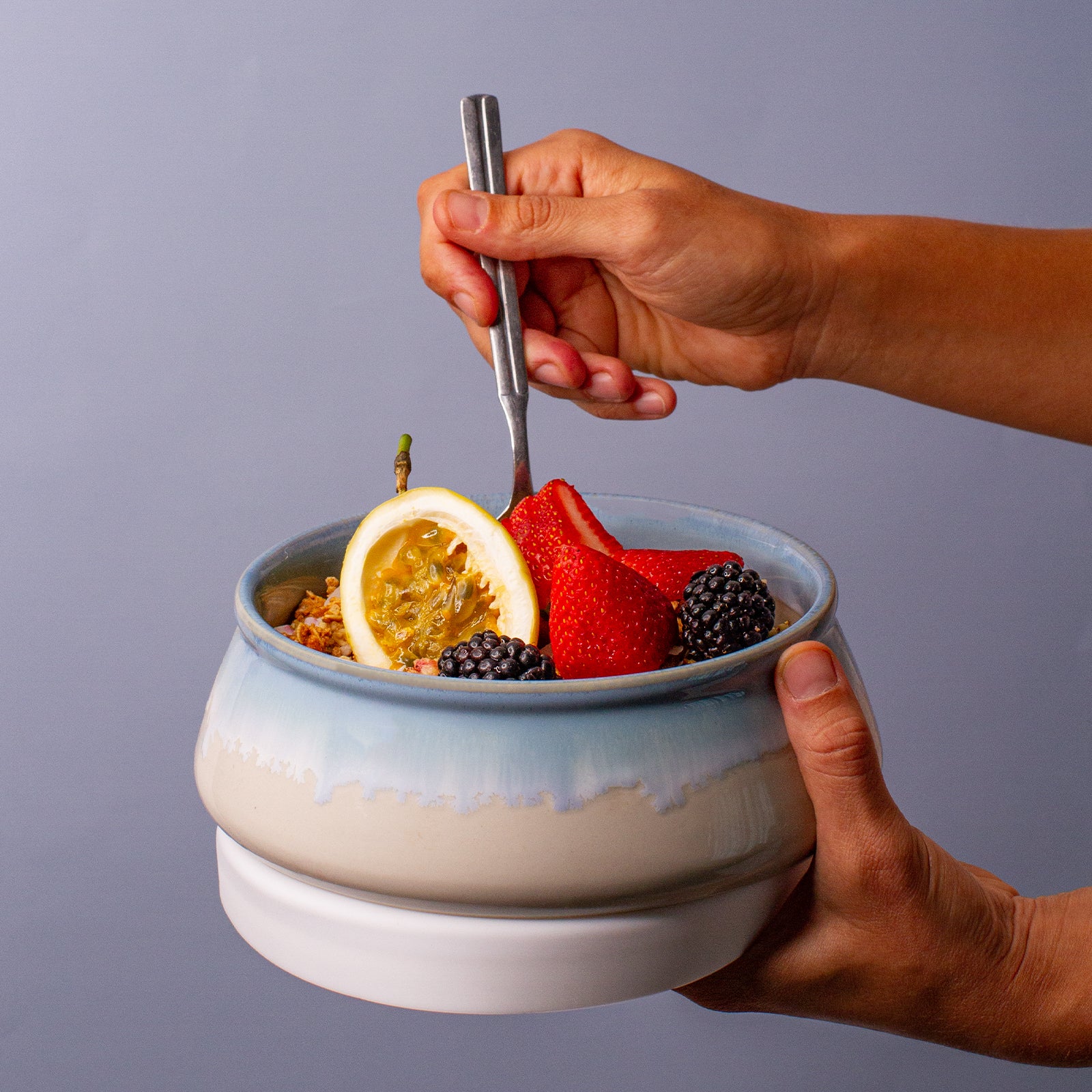 Light Blue Pottery Bowl
