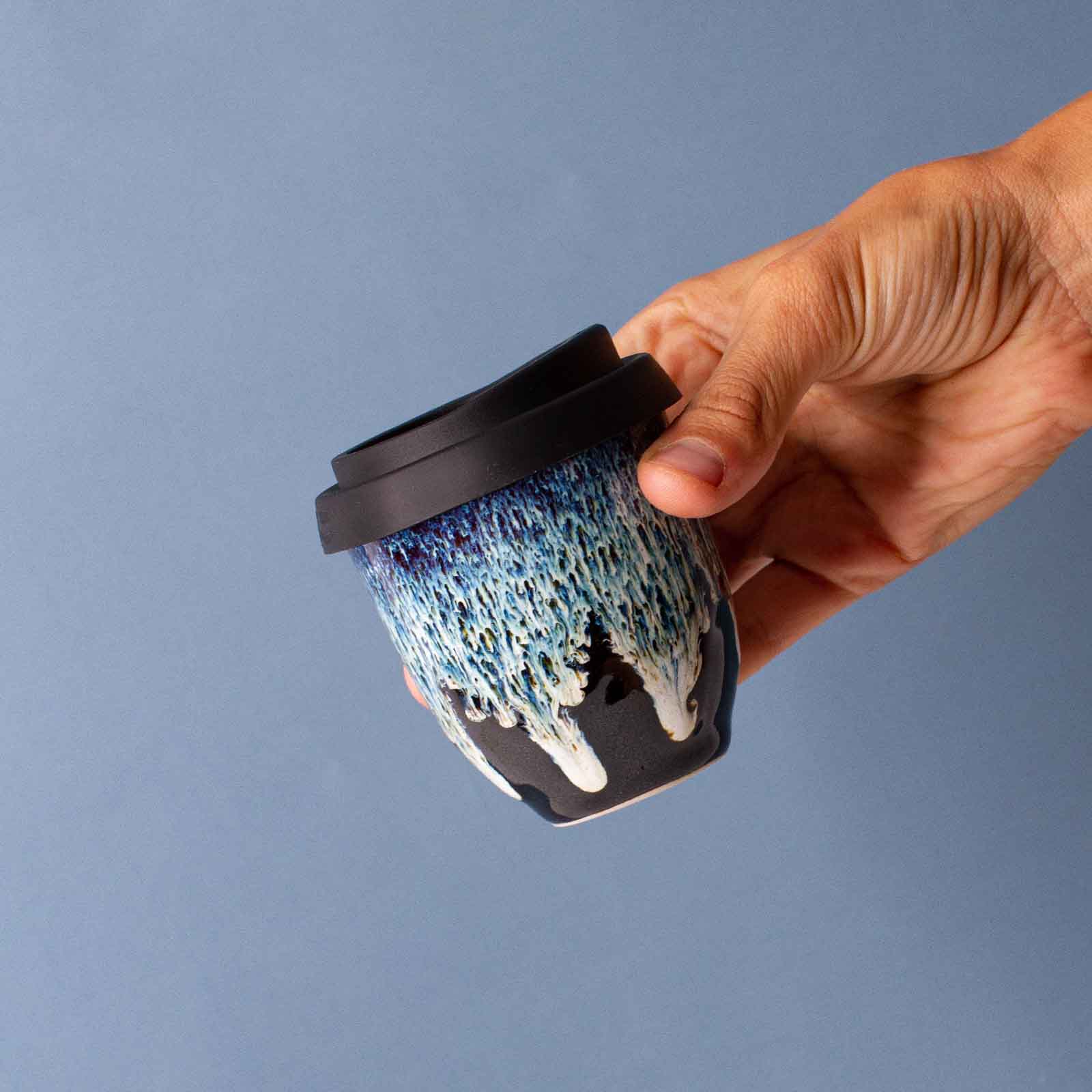 Pottery For The Planet Reusable Coffee Cup Crystal Cascades 4oz Piccolo Cup
