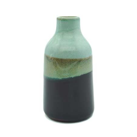 Black and Green Bud Vase