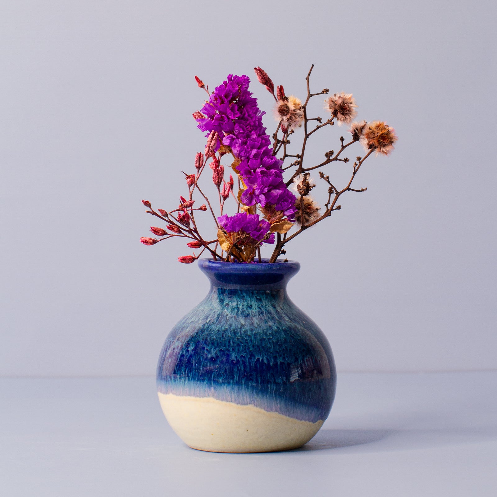 Small Blue Ceramic Vase