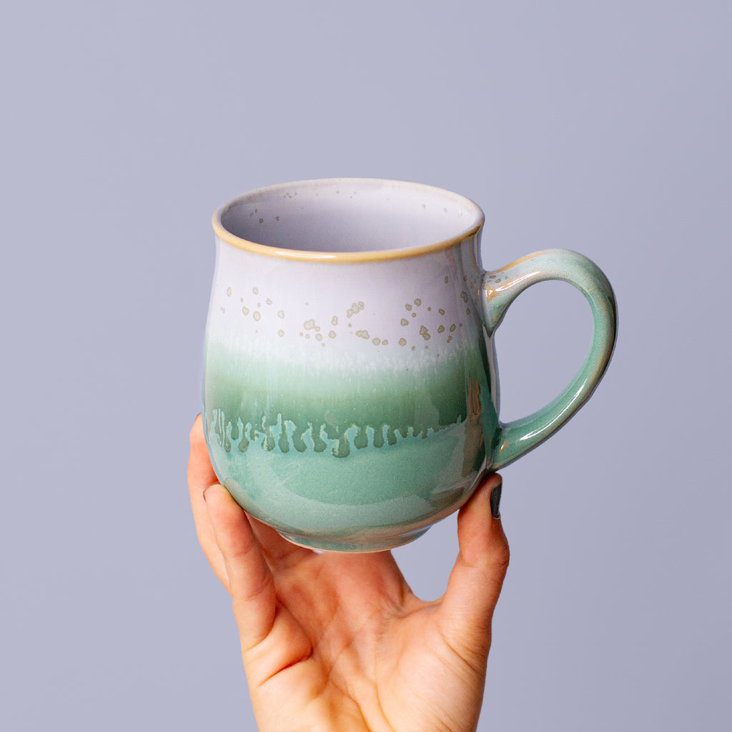 Large Green Ceramic Mug