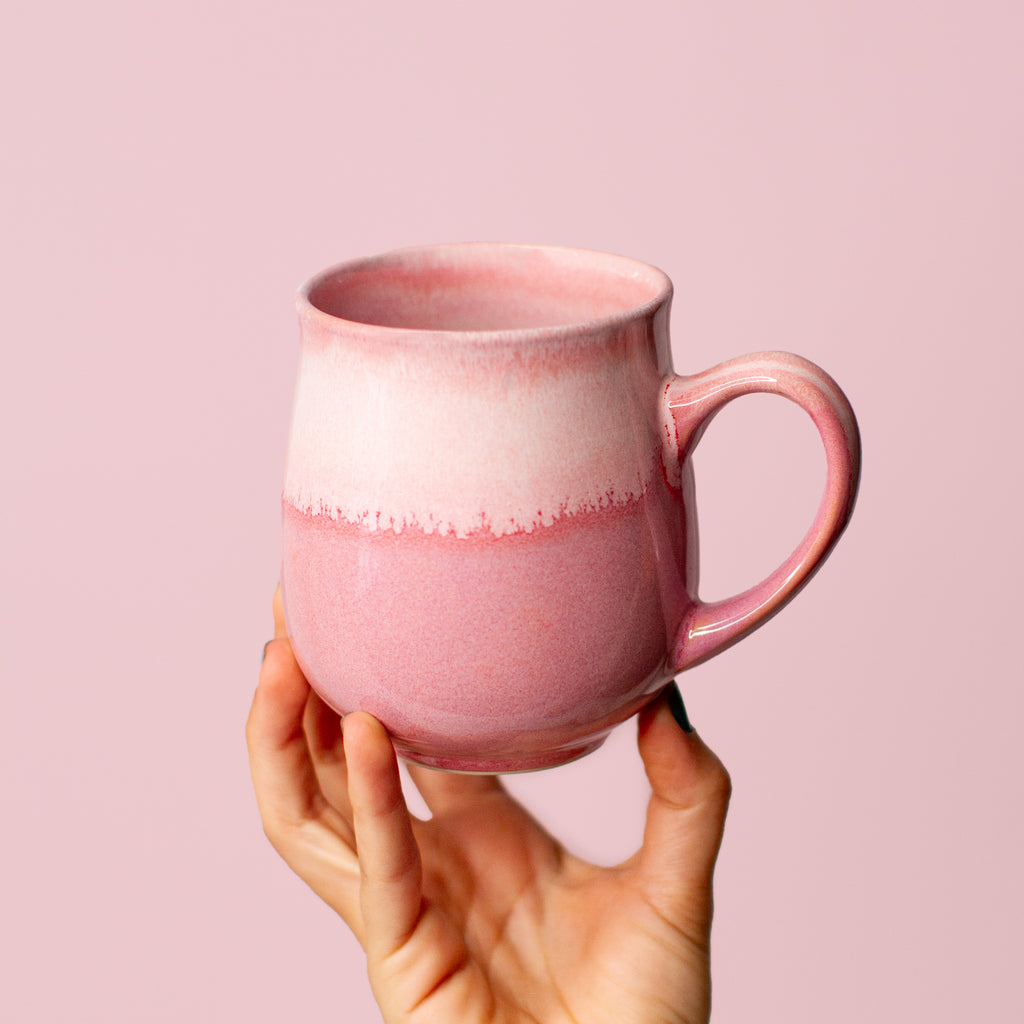 Large Light Pink Ceramic Mug