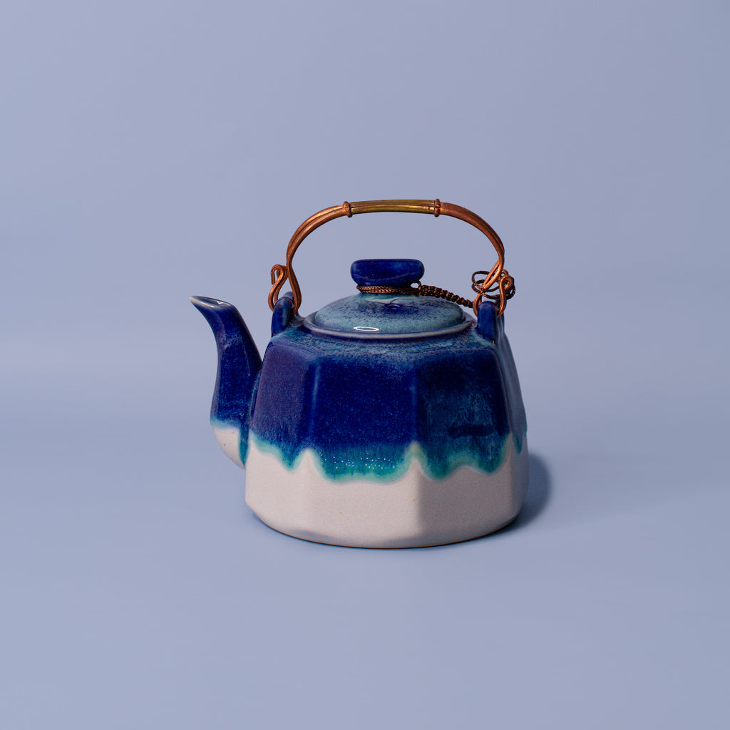 Pottery For The Planet Ceramic Teapot Dorothy Ocean Bliss