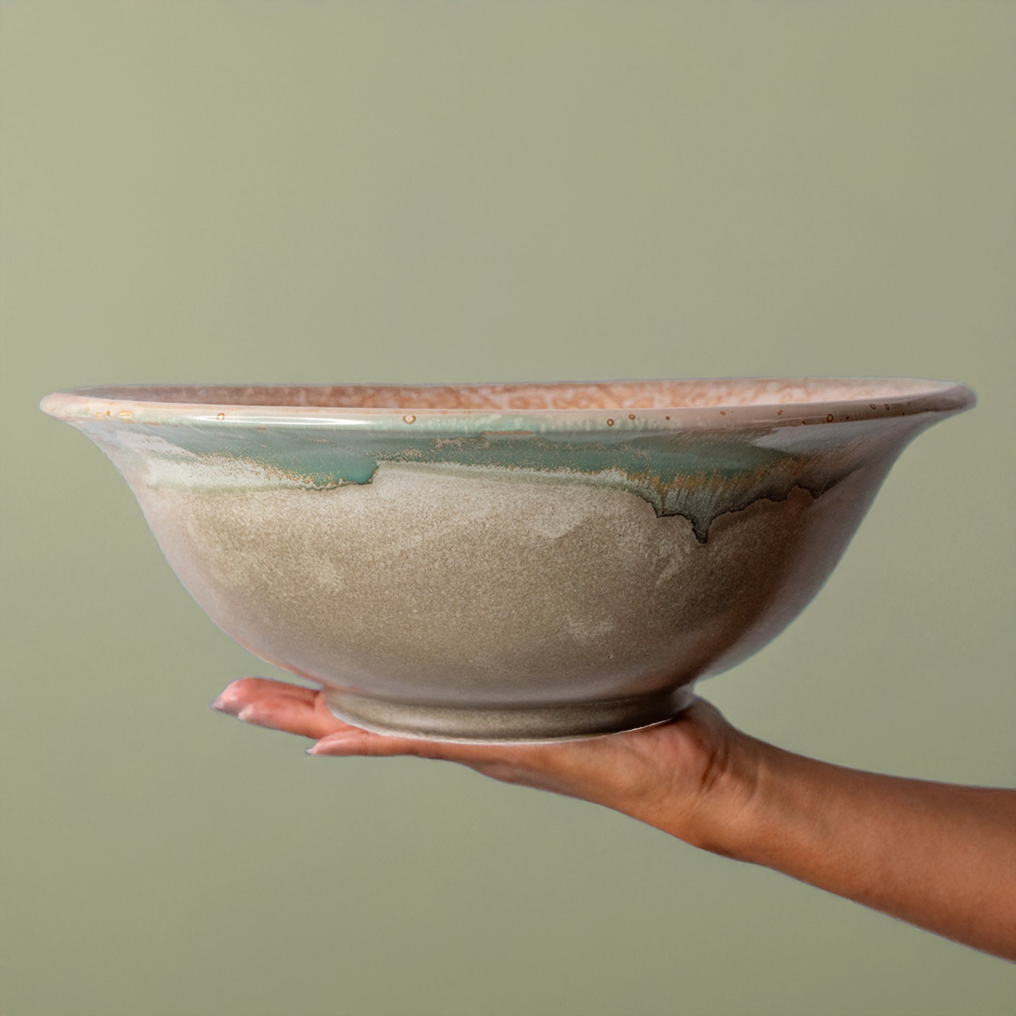Potter For The Planet Salad Bowl Rainforest Jasper