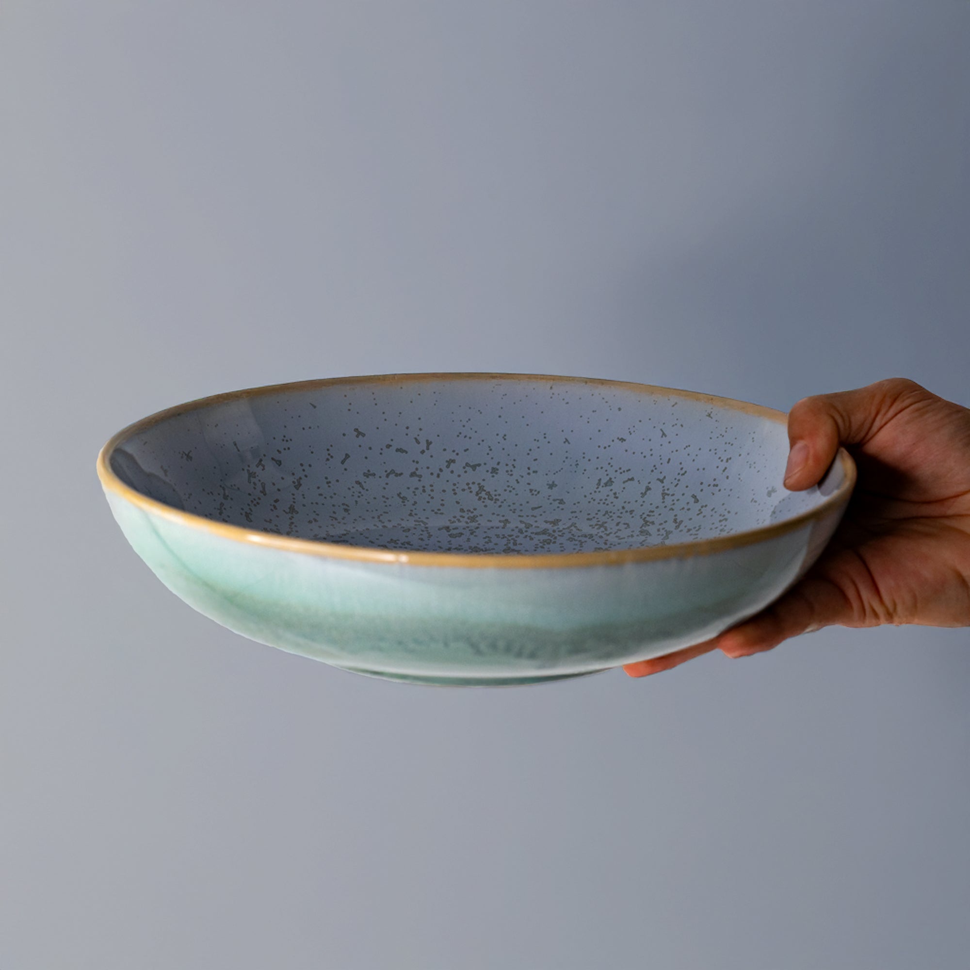 Pottery For The Planet Serving Bowl Ocean Jasper