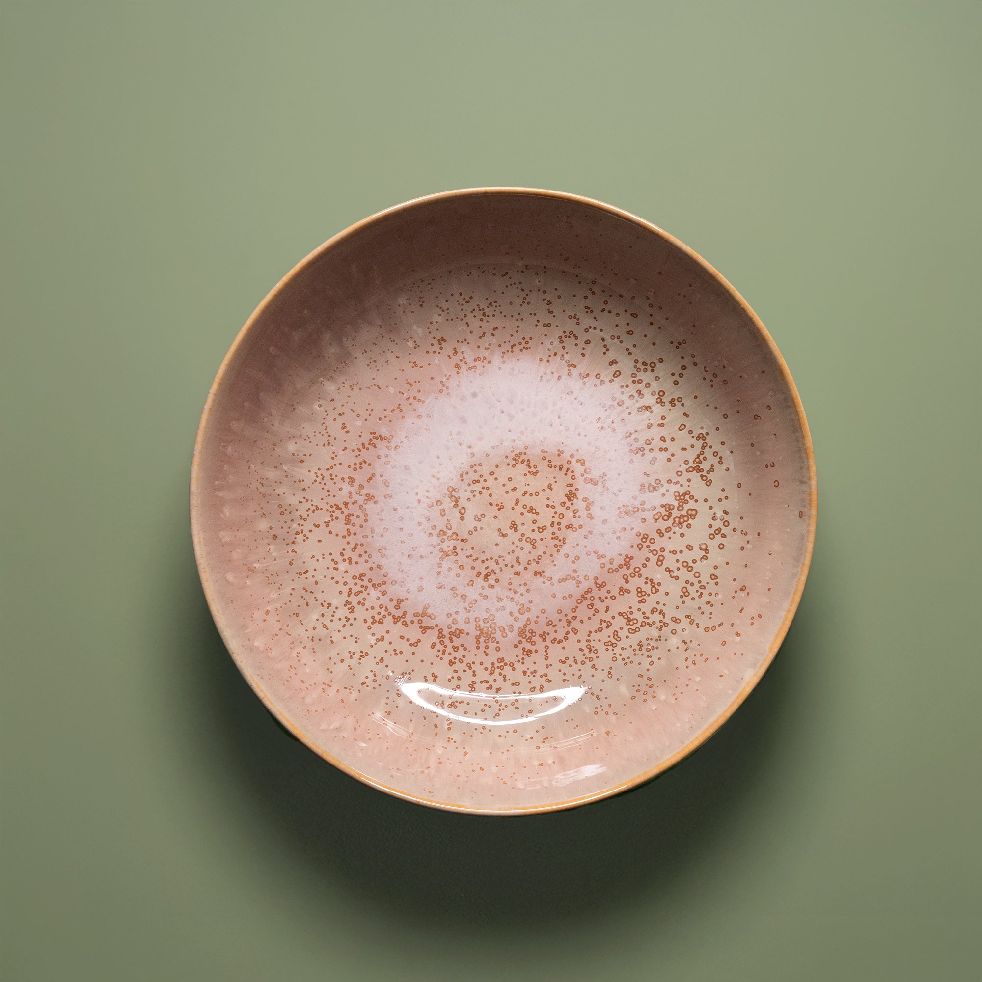 Pottery For The Planet Serving Bowl Rainforest Jasper