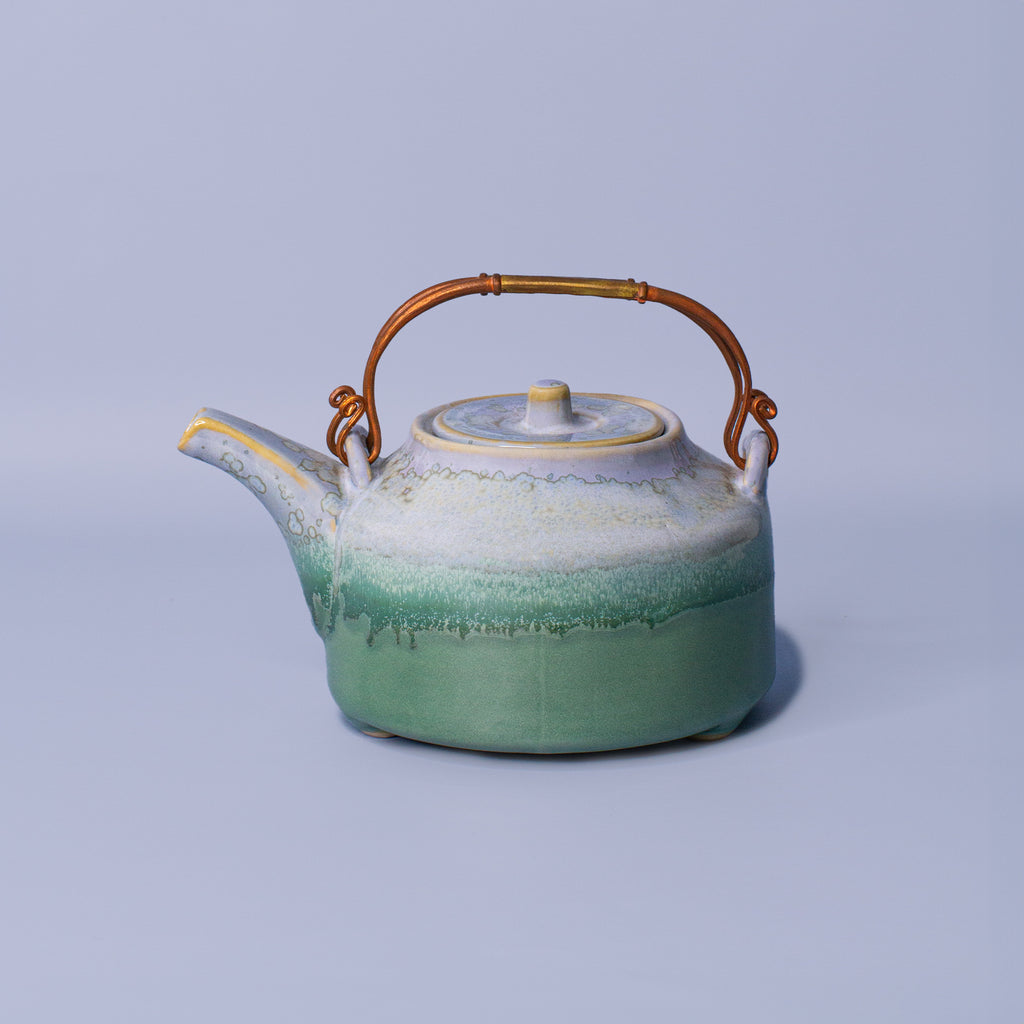 Pottery For The Planet Ceramic Teapot Jasmine Ocean Jasper