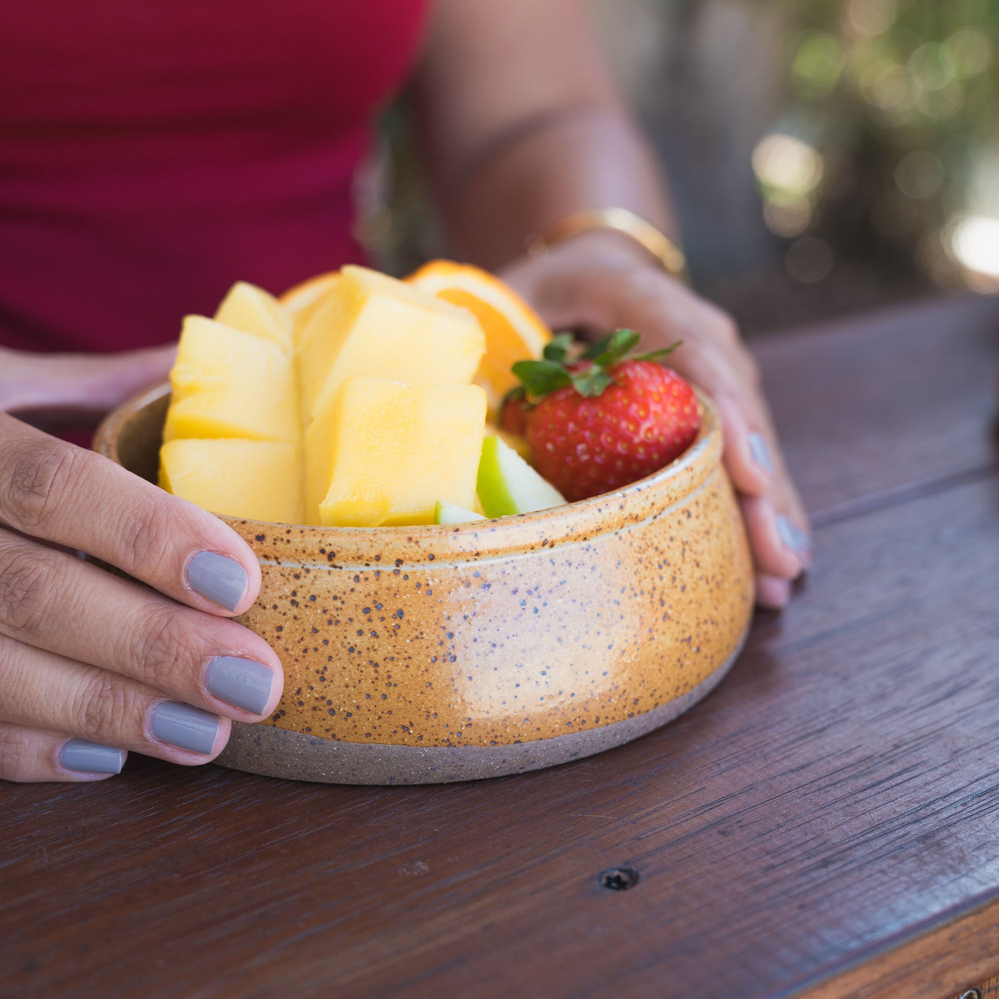 Maple Travel Bowl small size with food inside