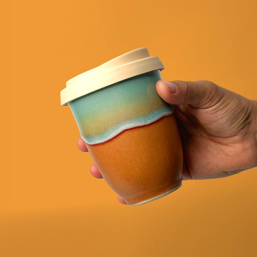 Coral Dreaming Ceramic Travel Cup