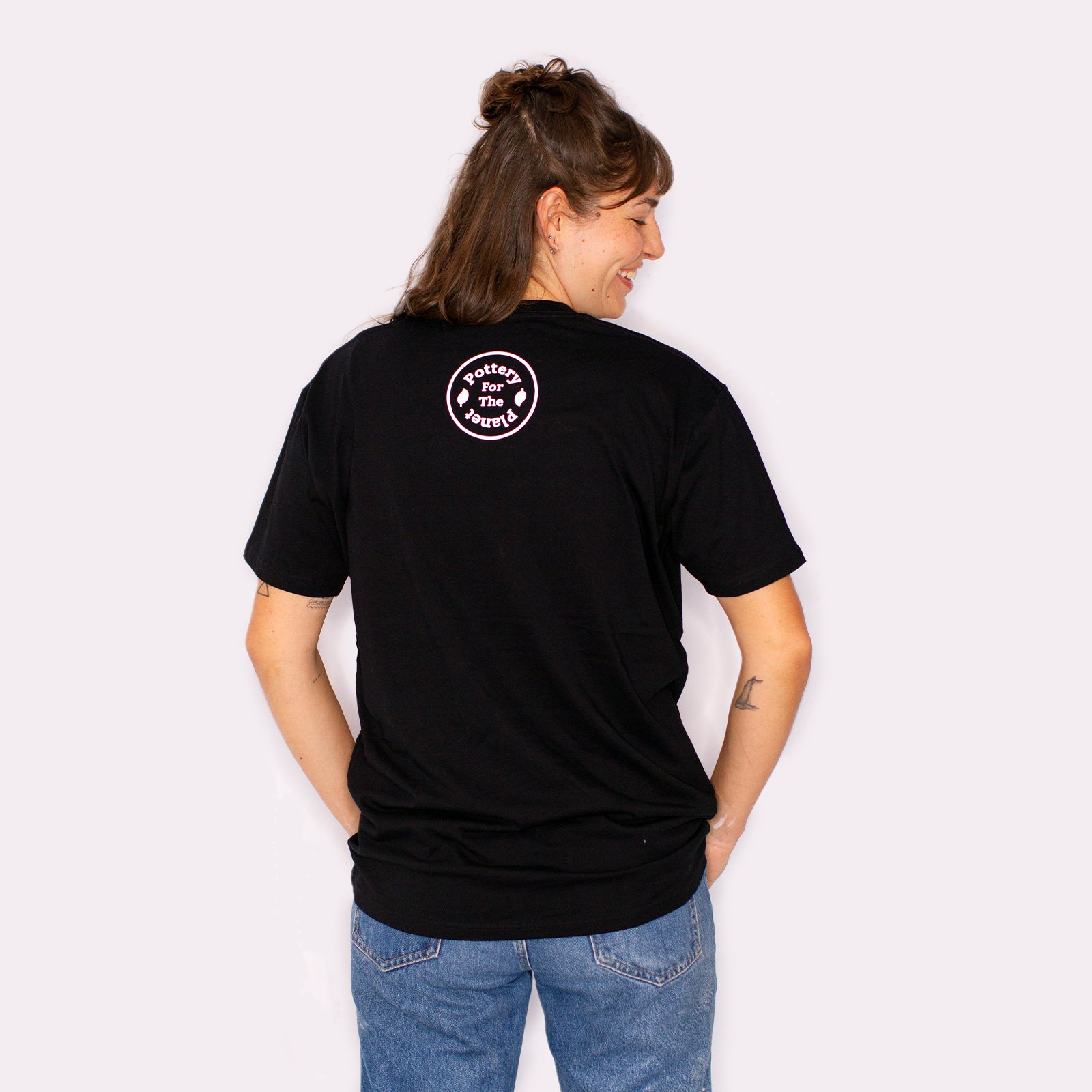 Black Cotton Tshirt with Logo