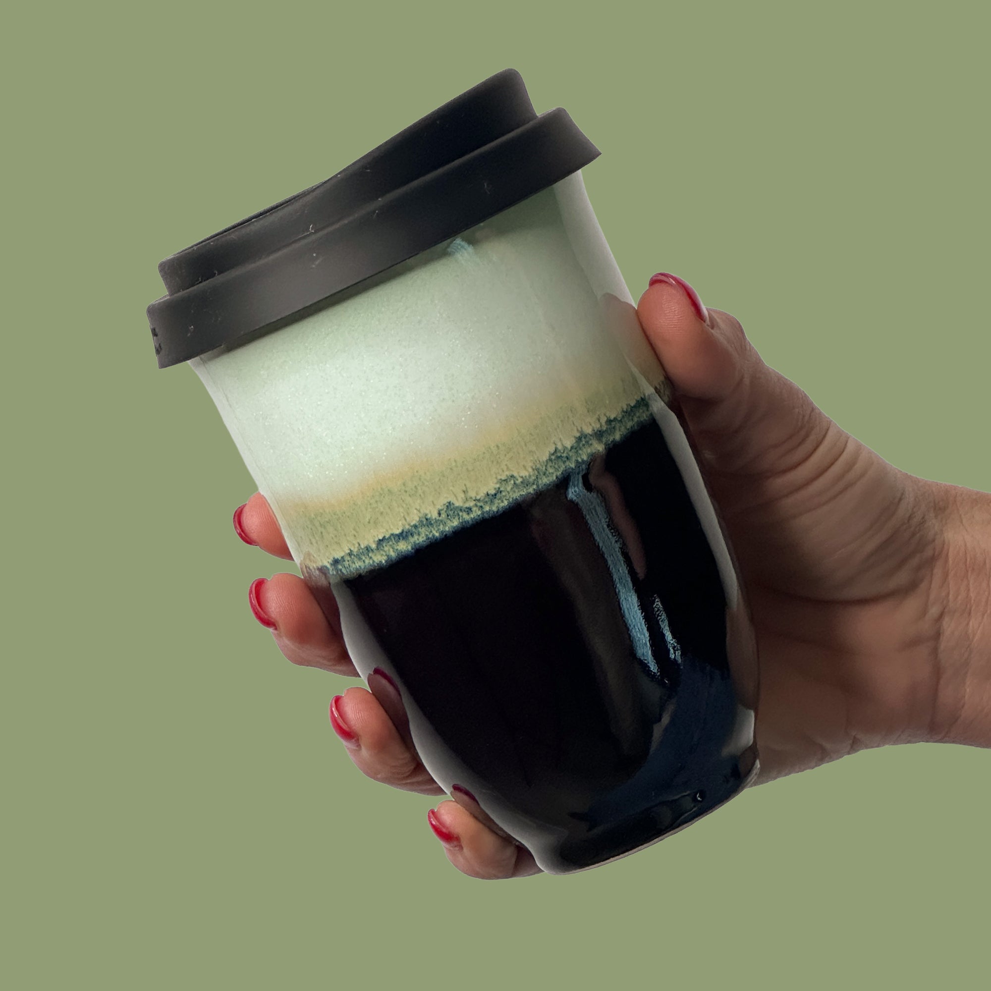 Sexy Lime Ceramic Travel Cup