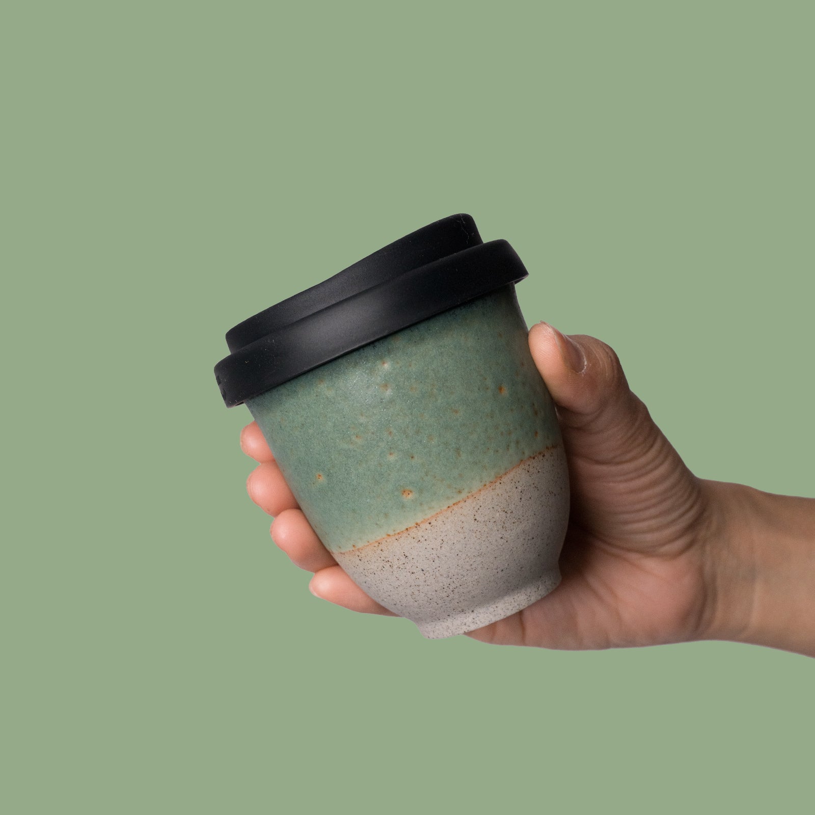 Forest Moss Ceramic Travel Cup