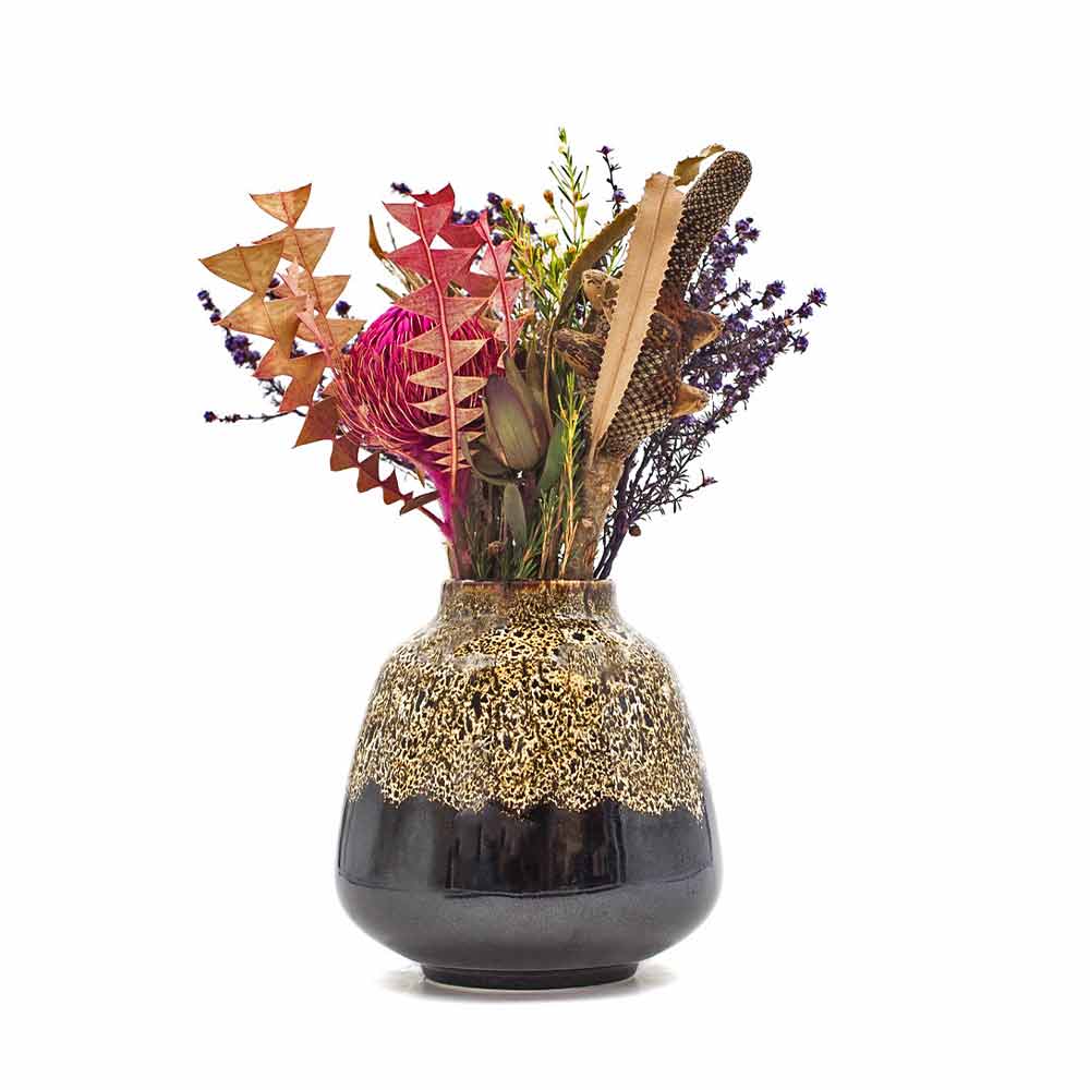 Brown and gold Ceramic Vase