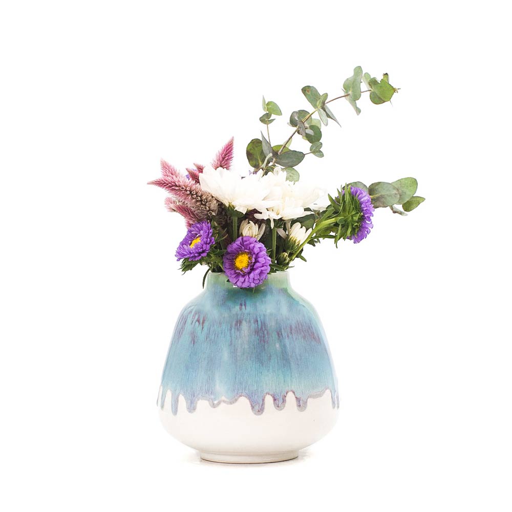 Blue and purple Ceramic Vase
