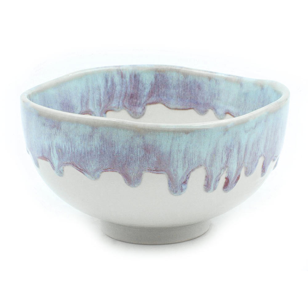 Ceramic Noodle Bowl Blue purple and white
