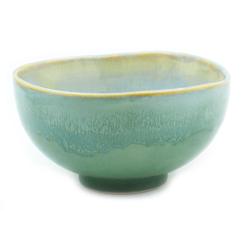 Green and Blue Ceramic Noodle Bowl 
