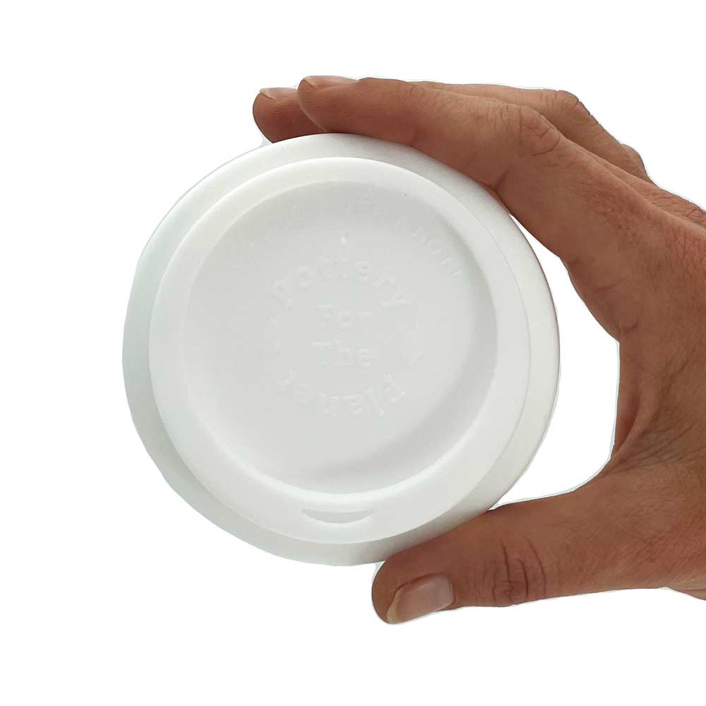 Pottery For The Planet Cup Lid  white regular