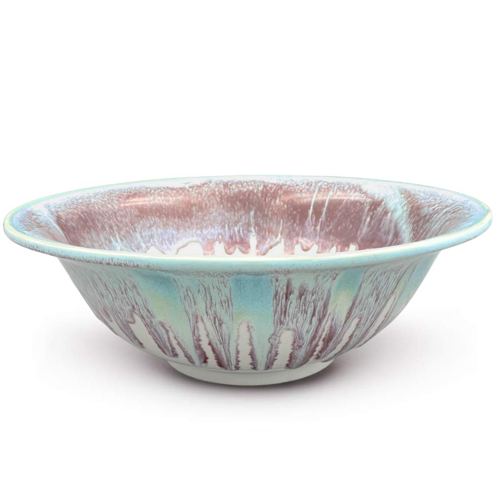 Blue and Purple Large Ceramic Salad Bowl