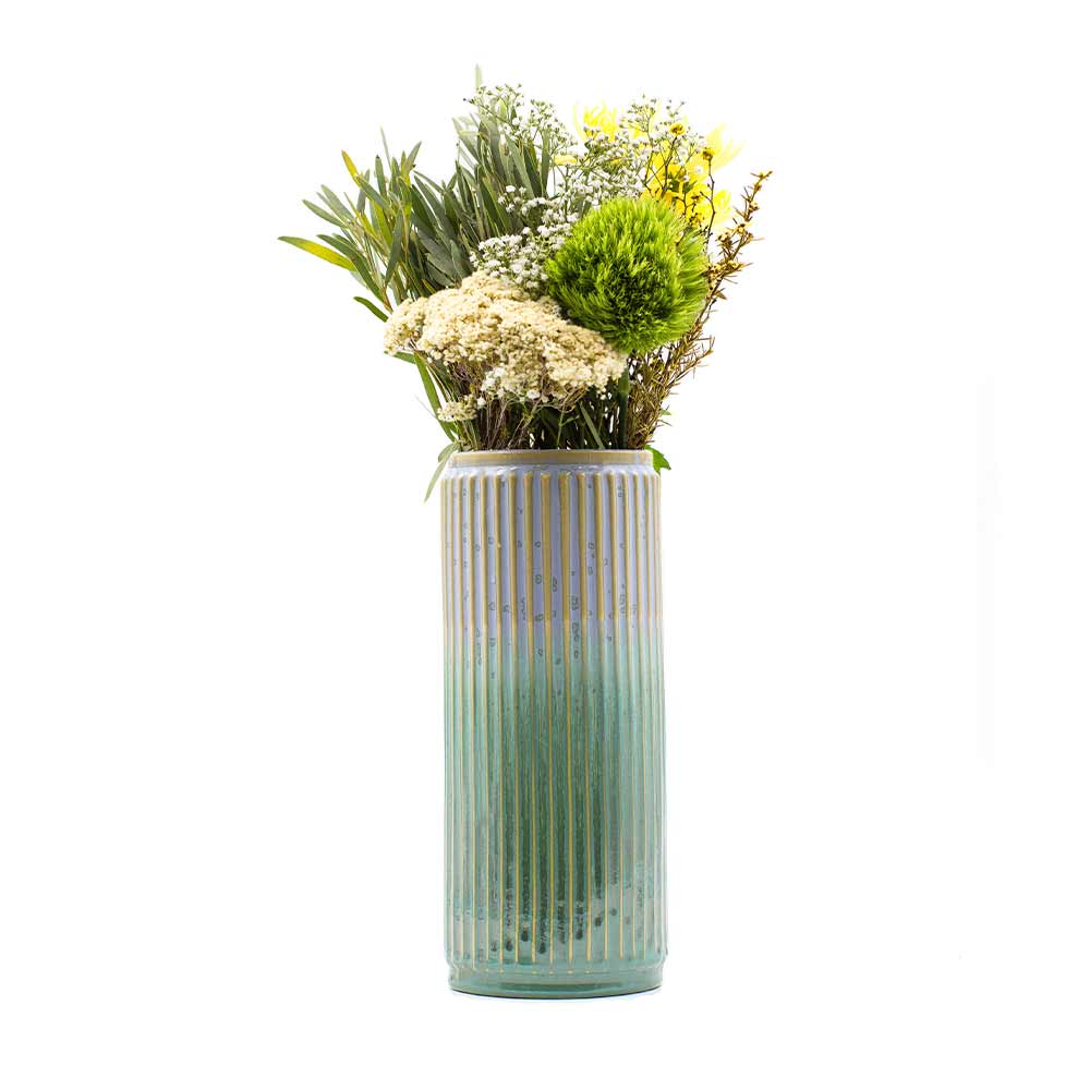 Blue and Green Ceramic Vase