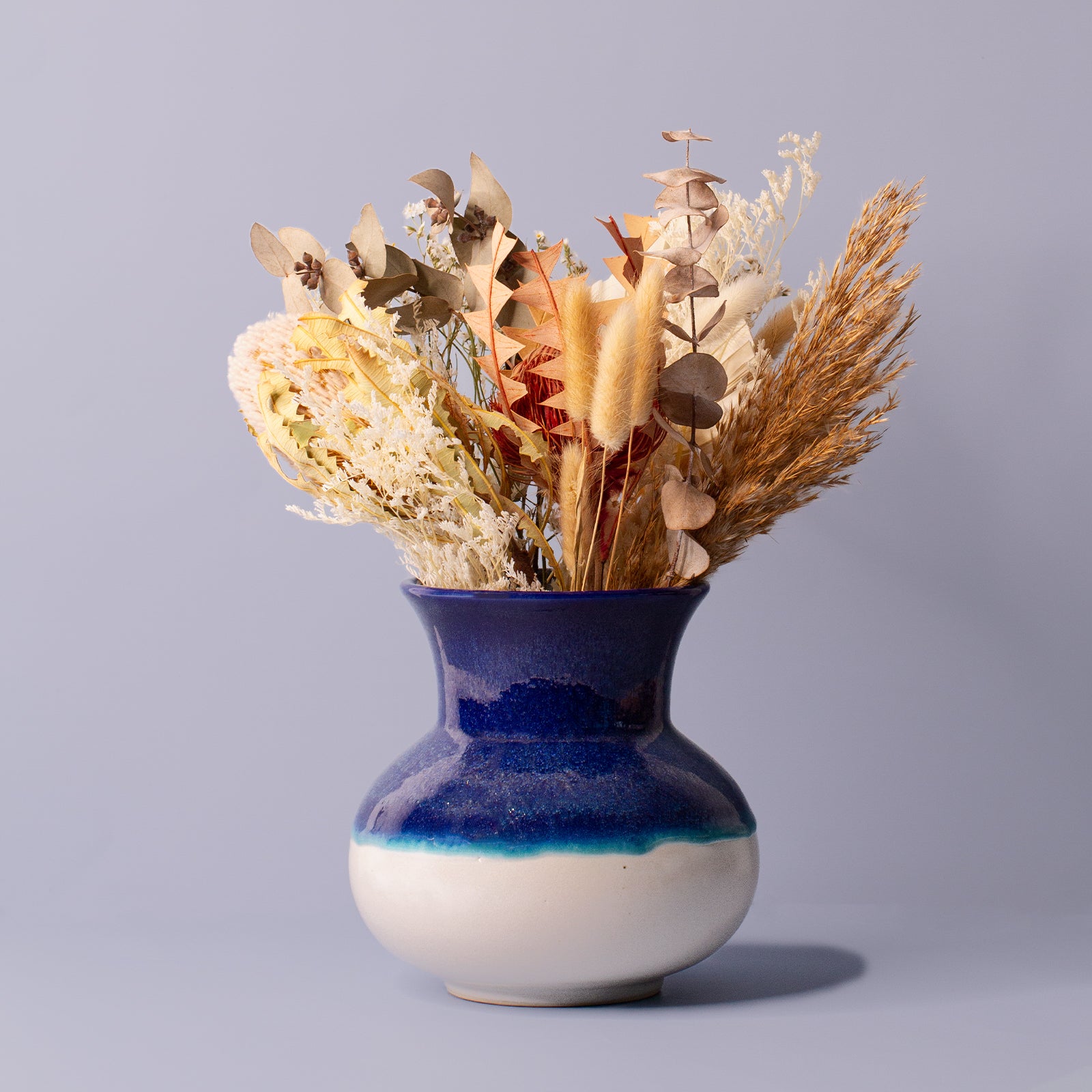 blue and white ceramic vase