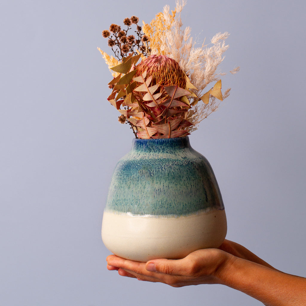 Large Blue and White Ceramic Vase
