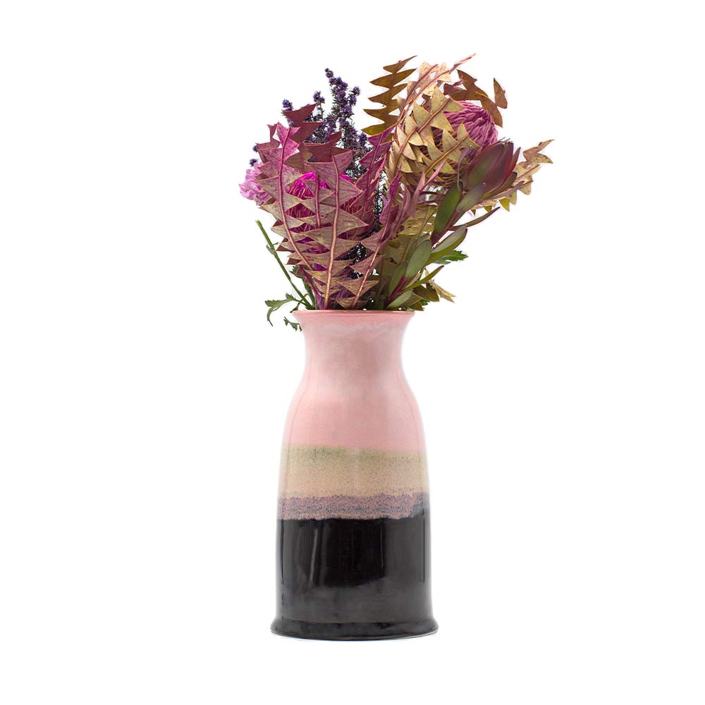 Pink and Brown Ceramic Vase