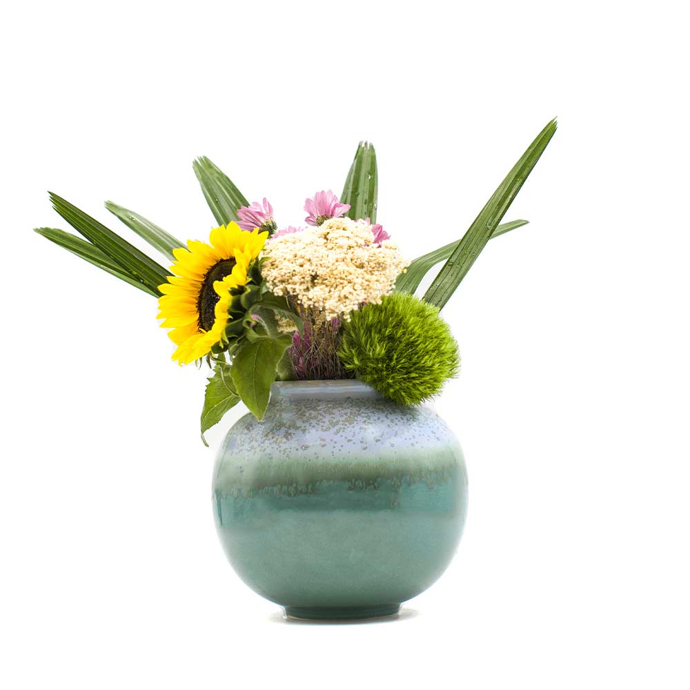 Blue and Green Ceramic Vase