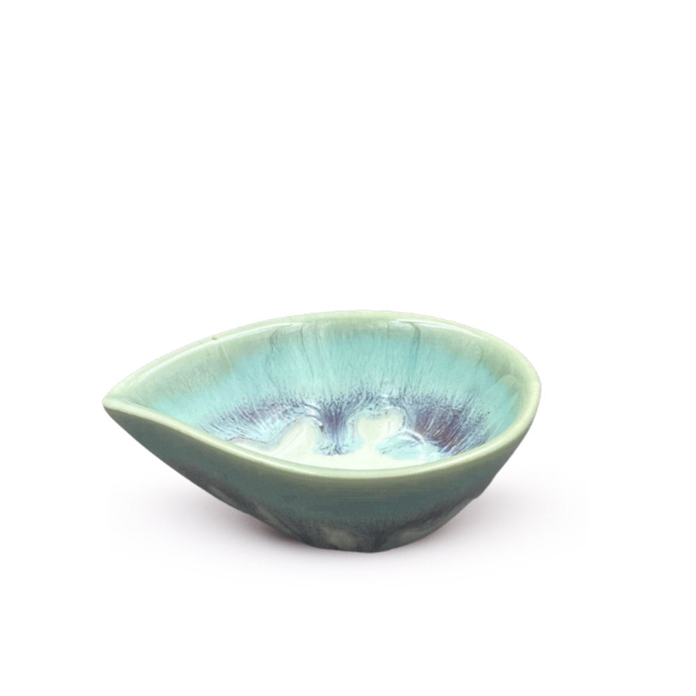 Blue Purple and White Ceramic Pour Bowl 