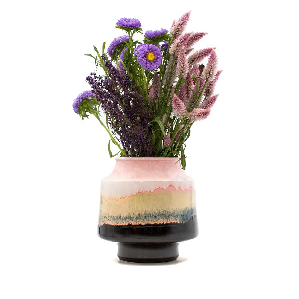 Pink and Brown Ceramic Vase