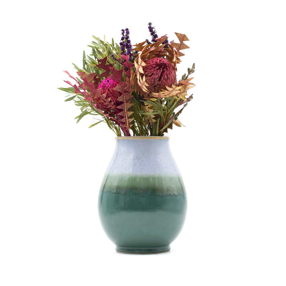 Blue and Green Ceramic Vase