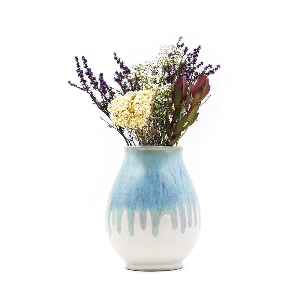 Blue and Purple Ceramic Vase