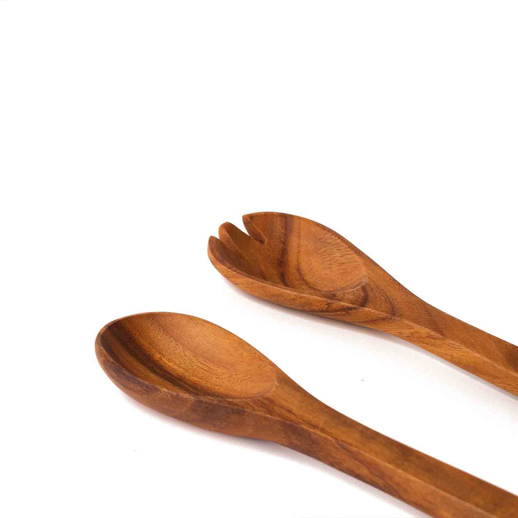 Salad Serves Made From Acacia Wood Pottery For The