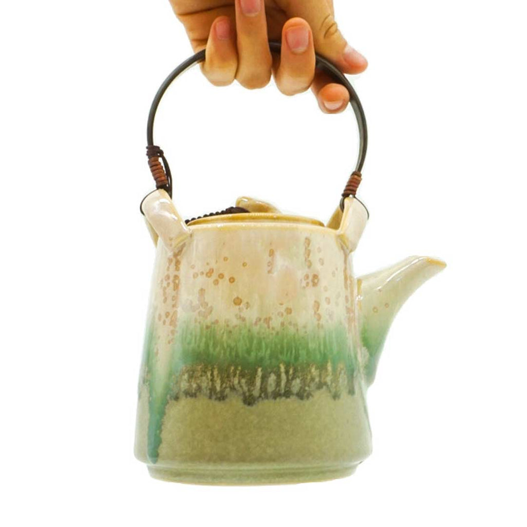 Pottery For The Planet Ceramic Teapot Mad Hatter Rainforest Jasper