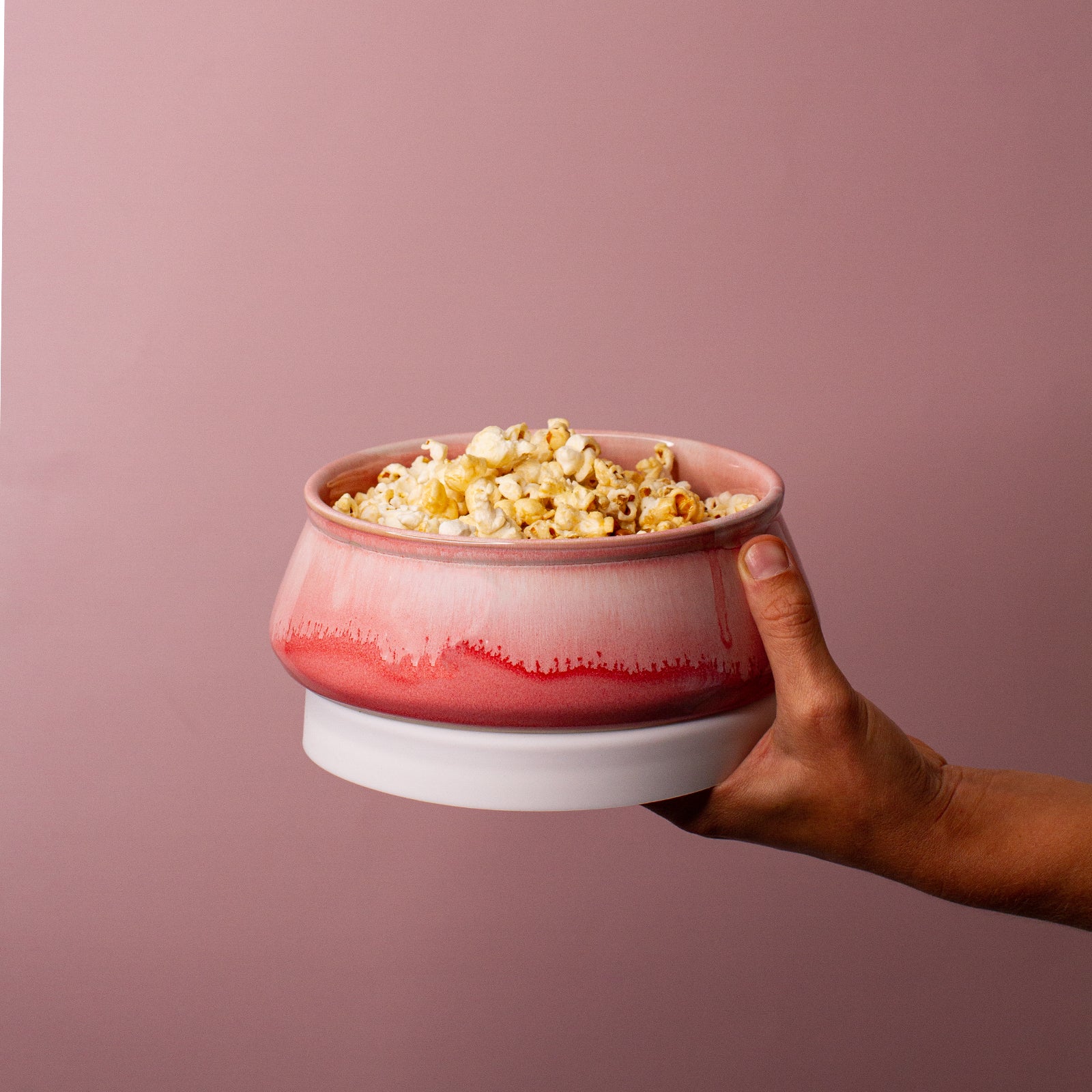 Pink Ceramic Travel Bowl