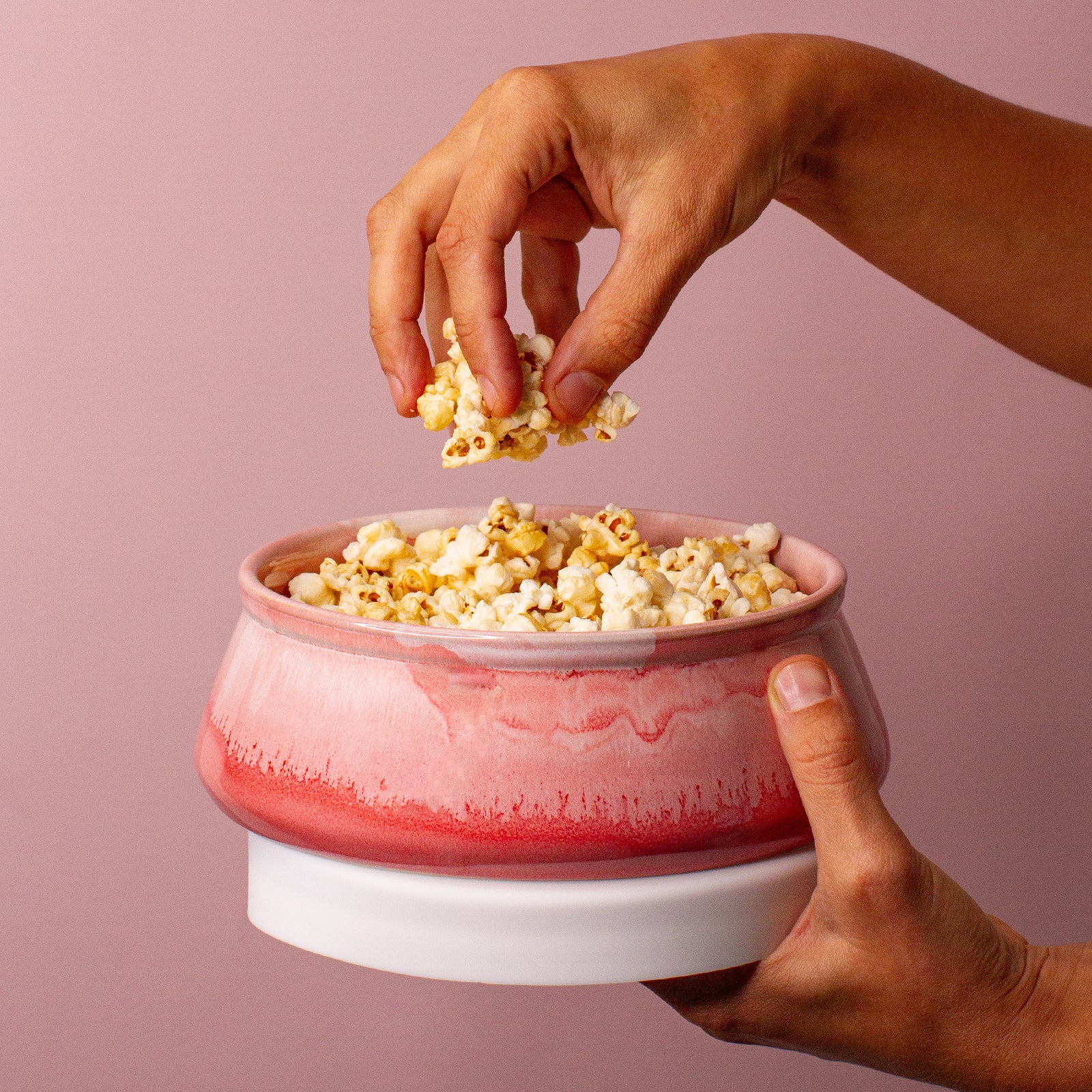 Pink Ceramic Travel Bowl